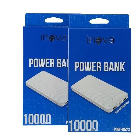  - Power Bank - branco - Central - unidade    Cod. POWER BANK 10.000MAH POW-8523