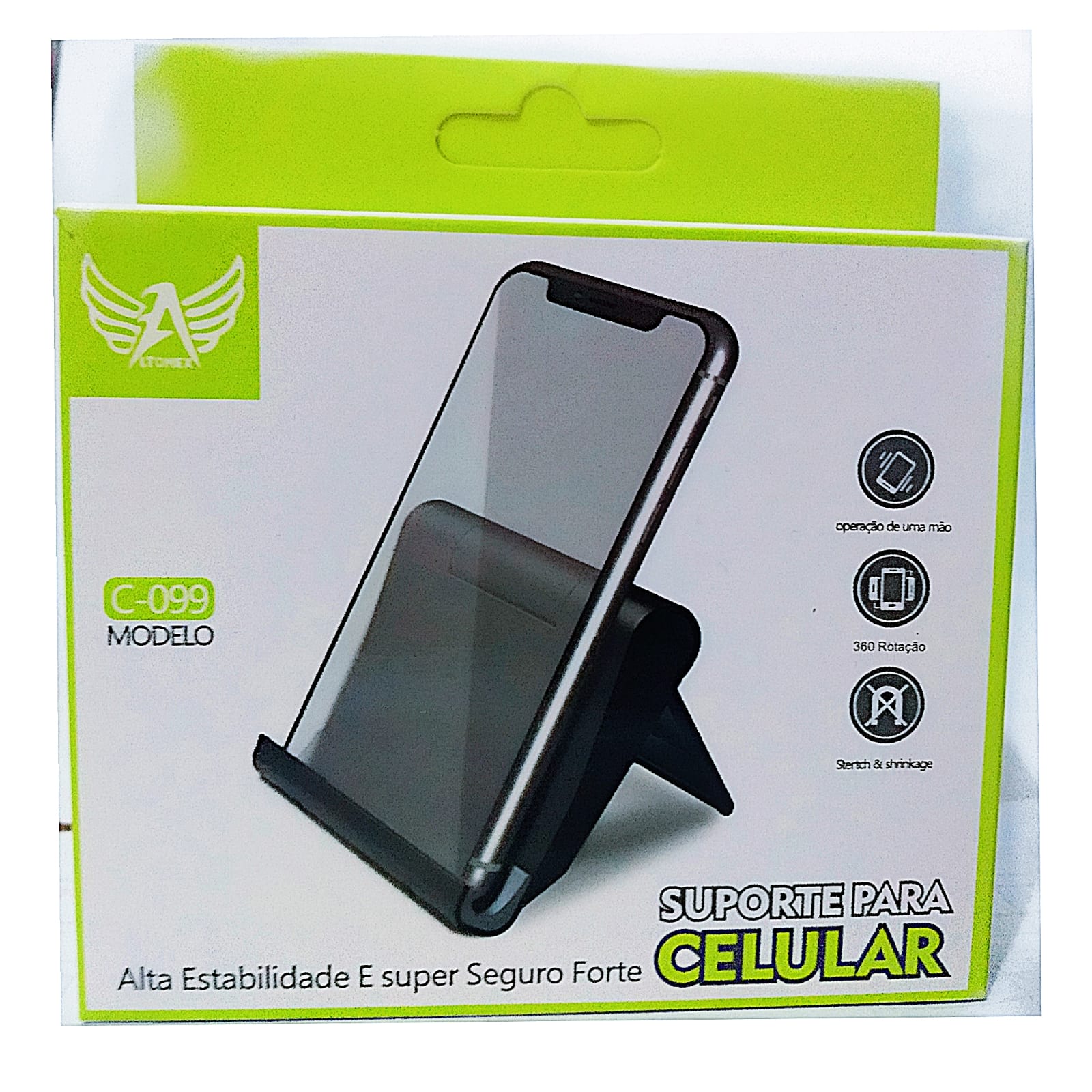  - Suporte - preta - Central - unidade    Cod. SUPORTE PARA CELULAR C-099