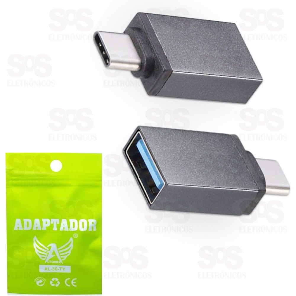 Adaptador otg USB fmea x USB tipo c - Adaptadores  - Altomex - unidade            Cod. AL-30-TY