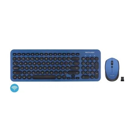  - Teclado - SEM FIO - azul - Central - unidade            Cod. TECLADO MOUSE TC233