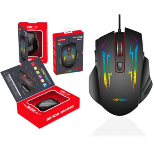  - Mouse - Kapbom - unidade    Cod. KA-610 Mouse Gamer RGB Com Botes Laterais