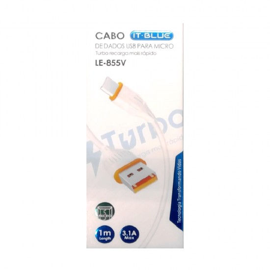  - Cabos  - IT-Blue - unidade    Cod. LE-855P Cabo USB Para iOS Carregador Resistente Li