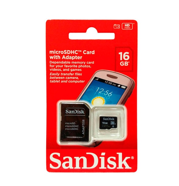  - Micro SD e Pendrive - unidade    Cod. CARTAO DE MEMORIA 16GB SANDISK