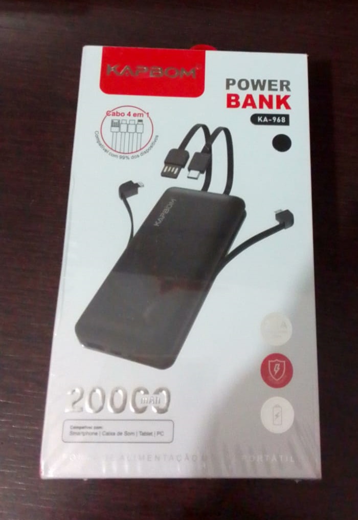  - Power Bank - unidade    Cod. POWER BANK 20000 MAH KA-968