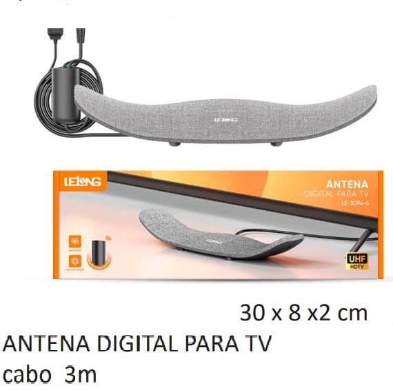  - Antenas - 3 METROS - unidade    Cod. ANTENA DIGITAL PARA TV 3 METROS LE-3094-6