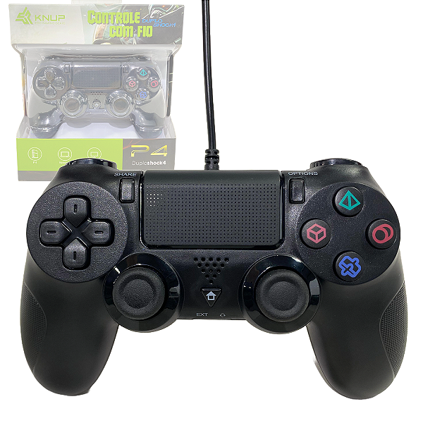  - Controle video game - unidade    Cod. CONTROLE PS4 COM FIO KP-GM036