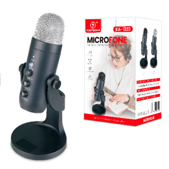  - Microfone - unidade    Cod. MICROFONE PROFISSIONAL DE MESA USB KA-1333