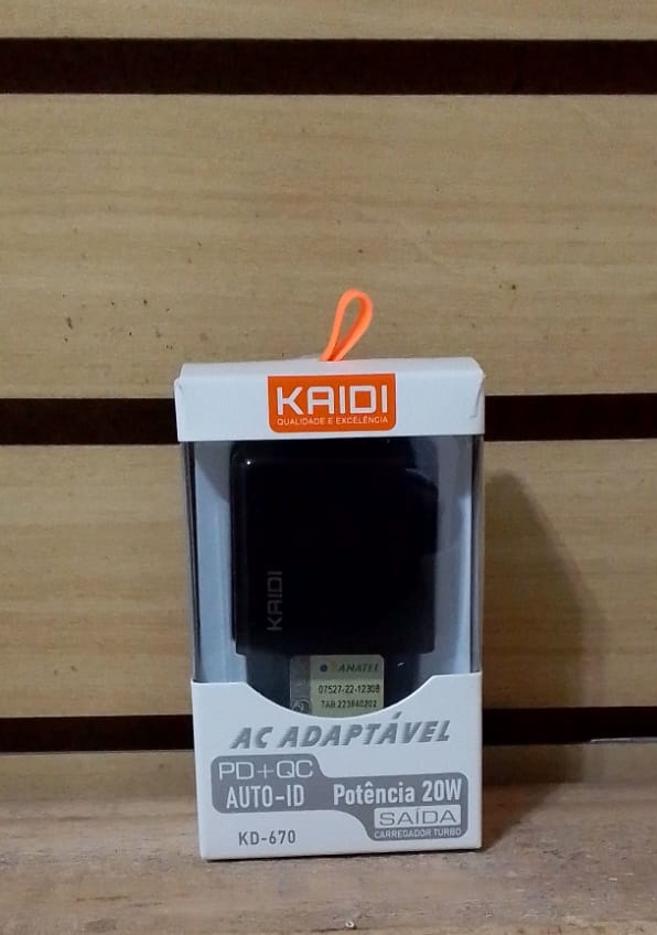  - Carregadores    Cod. CARREGADOR FONTE USB E TIPO C KD-670