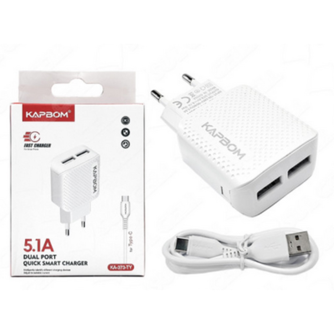  - Carregadores    Cod. CARREGADOR TIPO C 2 USB KA-373-TY