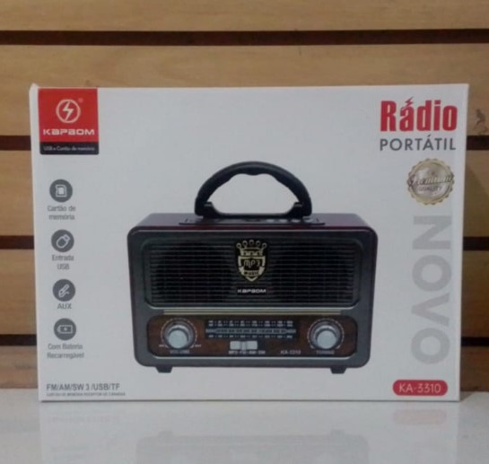  - Caixa de Som    Cod. RADIO PORTATIL KA-3310