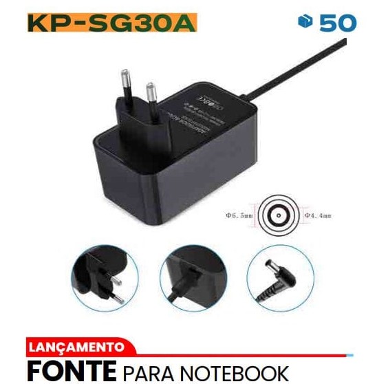  - Fonte universal    Cod. FONTE PARA NOTEBOOK 100~240V KP-SG30A