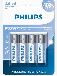  - Pilhas    Cod. PLHA PHILIPS GROSSA EMABALAGEM COM 4 AA X4