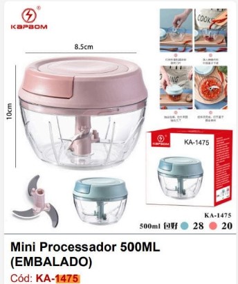  - Itens para cozinha - LOJA C3    Cod. MINI PROCESSADOR KA-1475