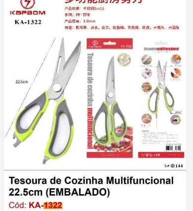  - Itens para cozinha - loja c3    Cod. TESOURA DE COZINHA KA-1322