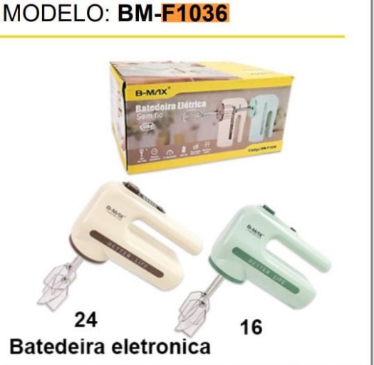  - Itens para cozinha - LOJA C3    Cod. BATEDEIRA ELETRICA BM-F1036