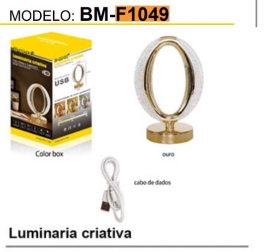  - Luminaria - LOJA C3    Cod. LUMINARIA DE MESA BM-F1049